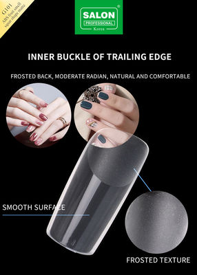 Full Matte Clear Acrylic Fake Nail Medium Square Press su unghie per estensione delle unghie Strumenti di manicure