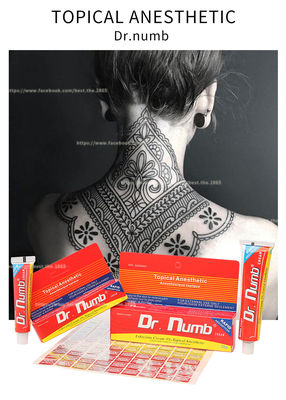 Crema anestetica intorpidita non oleosa della lidocaina di Dott. Numb 30g della crema per depilazione del laser del tatuaggio del sopracciglio del labbro
