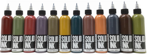 Il micro dell'inchiostro del tatuaggio dell'inchiostro solido di 60ML 120ML pigmenta marrone chiaro