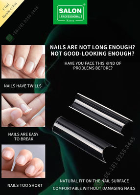 L'unghia falsa chiara di bambù d'allungamento dell'arco di French/C fornisce di punta la punta del manicure per l'unghia Art Salon
