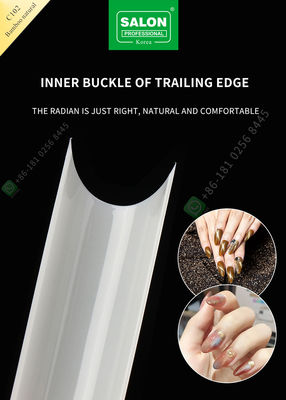 L'unghia falsa naturale di bambù d'allungamento dell'arco di French/C fornisce di punta la punta del manicure di punte di metà per l'unghia Art Salon