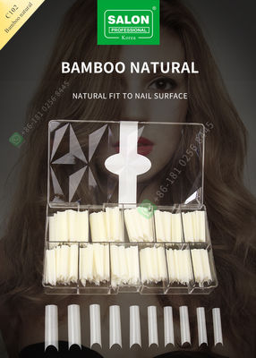 L'unghia falsa naturale di bambù d'allungamento dell'arco di French/C fornisce di punta la punta del manicure di punte di metà per l'unghia Art Salon