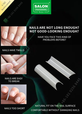 L'unghia falsa naturale di bambù d'allungamento dell'arco di French/C fornisce di punta la punta del manicure di punte di metà per l'unghia Art Salon