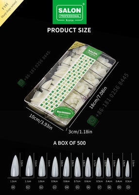 punte taglienti di signora Artificial Nails Half di forma 500pcs e chiodo falso della copertura completa