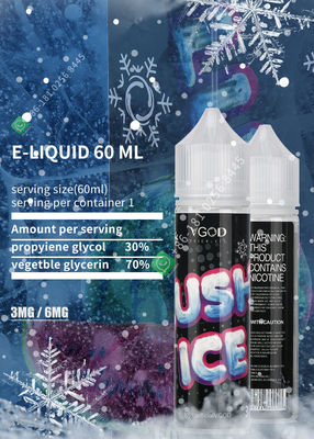 E - Asta liquida Vape Juice Nicotine Strength 3mg 6mg 24mg con 3 anni di data di scadenza