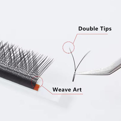 8-14mm Ciglia falsa individuale CC/D/DD Volume di curling Estensione ciglia doppia punta Cashmere YY Estensione fascia