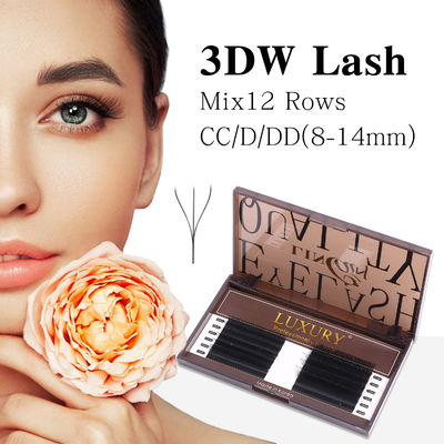 YY Lash Extensions CC/D/DD Curl 0.10mm Spessore Volume Estensione 8-14mm Lunga Durata Falsce Lash Matte Nere