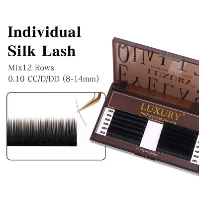 8-14mm Ciglia falsa individuale CC/D/DD Volume di curling Estensione ciglia doppia punta Cashmere YY Estensione fascia