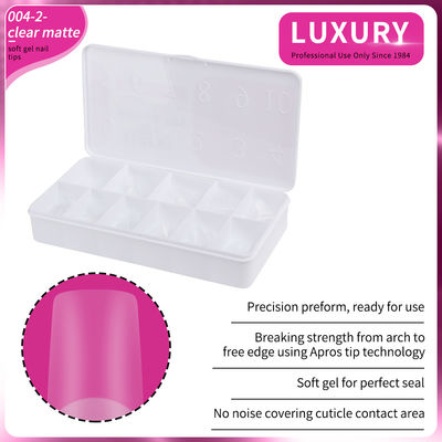 Punti per le unghie Set copertura completa Forme quadrate chiare matt False Nails per manicure fai da te