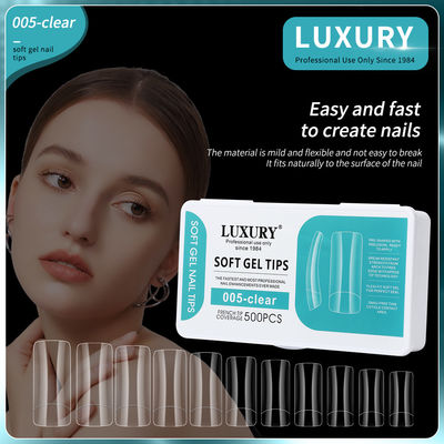 500pcs/Box Forma Quadrata False Unghie Chiare Full Cover False Unghie Suggerimenti Per Donne