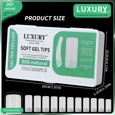 500pcs/Box Medium Square Press On Nails False Nails Natural Full Cover Fake Nails For Women (Presioni medie quadrate sulle unghie)