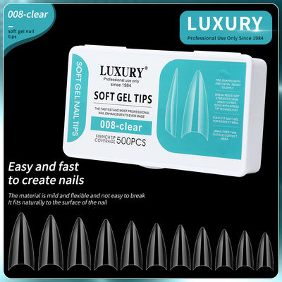 500pcs Medium Stiletto Unghie Punti Mezza copertura False Unghie forma affilata Acrilico Artificiale False Unghie 11Size