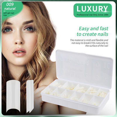 Medium Square False Nails Stile Francese False Nails Colore Naturale Mezza Copertura False Nails 11Tassine Per Donne
