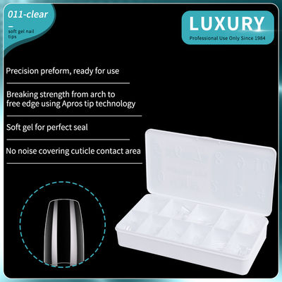 500pcs/Box False Nails Clear Half Cover Square False Nail Tips per le donne