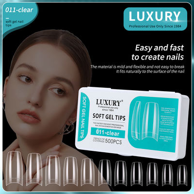 Acrilico False Nail Tips Square False Nails Mezza copertura Stampa sulle unghie per il disegno dell'arte delle unghie Strumenti di manicure