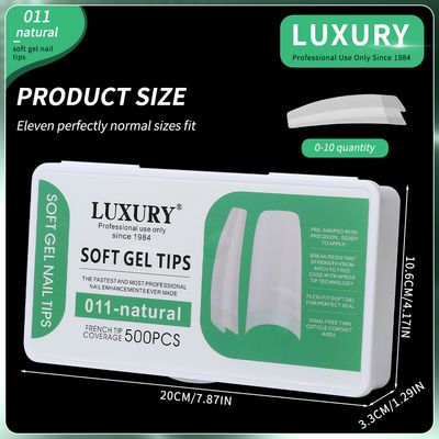 500pcs Medium Ballerina Forma False Nail Tips Mezza copertina Acrilico False Nails Artificiale Nail Tips 11 dimensioni