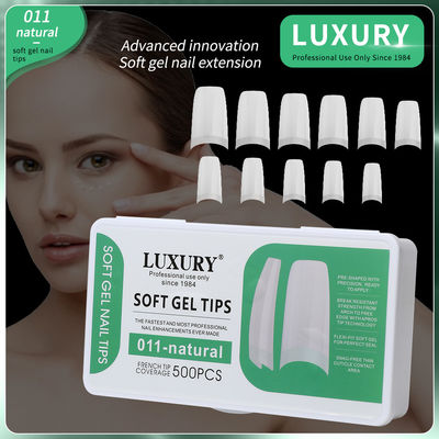 500pcs Medium Ballerina Forma False Nail Tips Mezza copertina Acrilico False Nails Artificiale Nail Tips 11 dimensioni