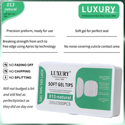 False Toenails 500pcs/Box Soft Gel Full Cover Toe Nail Tips Colore Naturale False Toenail Per Saloni Di Manicure