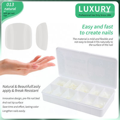 False Toenails 500pcs/Box Soft Gel Full Cover Toe Nail Tips Colore Naturale False Toenail Per Saloni Di Manicure
