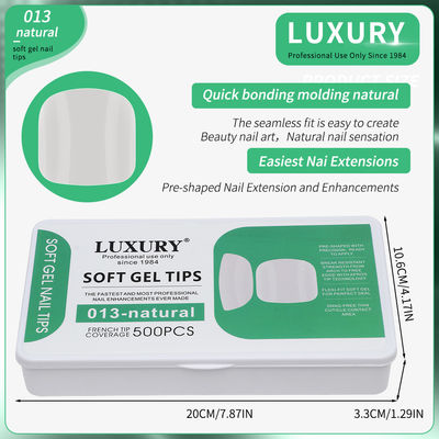 False Toenails 500pcs/Box Soft Gel Full Cover Toe Nail Tips Colore Naturale False Toenail Per Saloni Di Manicure