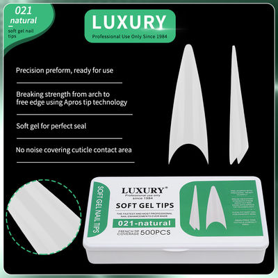 Long Stiletto Forma False Unghie Suggerimenti Set Presione sulle unghie senza cuciture Mezza copertura DIY estensioni delle unghie