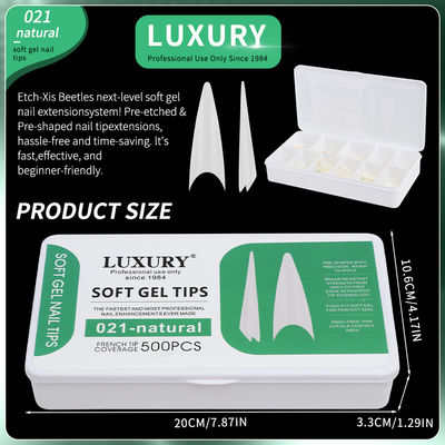 Long Stiletto Forma False Unghie Suggerimenti Set Presione sulle unghie senza cuciture Mezza copertura DIY estensioni delle unghie
