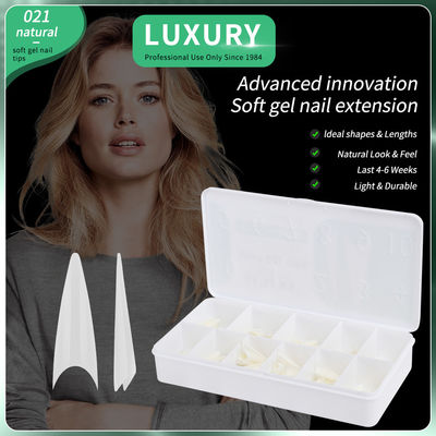 Long Stiletto Forma False Unghie Suggerimenti Set Presione sulle unghie senza cuciture Mezza copertura DIY estensioni delle unghie