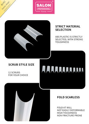 ABS Full Cover Gel per unghie artificiali Long Square Press su unghie per estensioni di unghie perfette
