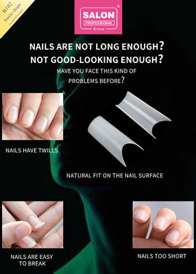 ABS Full Cover Gel per unghie artificiali Long Square Press su unghie per estensioni di unghie perfette