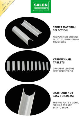 Quadrato Full Covered Ultra-Thin ABS False Nail for Salon Nail Extensions Easy DIY Nail Art a casa