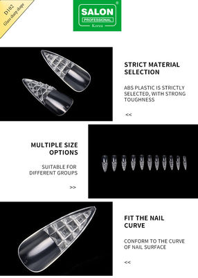 Lunga forma affilata False Nail Tips Ultra-Thin Soft Gel Full Cover False Nails 12 taglie