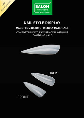 Stiletto lunghi Punti di unghie Full Cover Colore naturale Unghie finte con scatola per i saloni di artigianato
