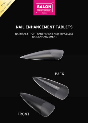 Unghie di mandorle trasparenti opache Extra lunghe Stiletto False Nails Forma affilata Acrilico False Nail Tips for Nail Art