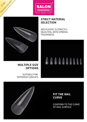 Unghie di mandorle trasparenti opache Extra lunghe Stiletto False Nails Forma affilata Acrilico False Nail Tips for Nail Art