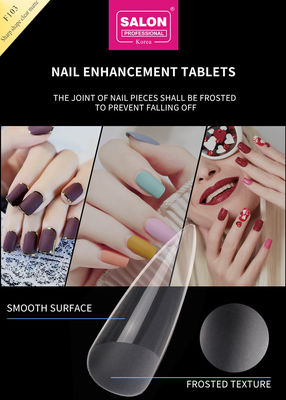 Unghie di mandorle trasparenti opache Extra lunghe Stiletto False Nails Forma affilata Acrilico False Nail Tips for Nail Art