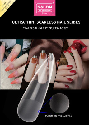 Colore chiaro opaco Acrilico False Nail Tips Set Ultra-sottile forma affilata estensioni di nail art