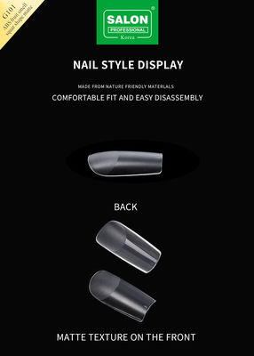 Full Matte Clear Acrylic Fake Nail Medium Square Press su unghie per estensione delle unghie Strumenti di manicure