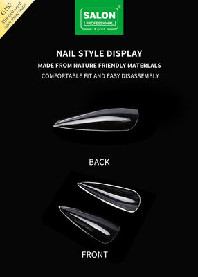 Professionale ABS forma affilata unghie finte Full Clear Acrilico False Nail Tips 12 dimensioni per la casa fai da te