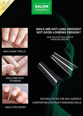 Falsos Unghie Artificiali ABS Chiara Scala Forma Falsos Unghie Manifatte Soft Gels Press On Nails Prezzo all'ingrosso