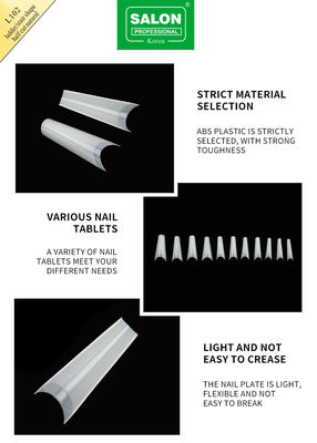 500Pcs Punti per unghie Acrilico Francese Mezza copertura Falso Punti per unghie Scala Forma Stampa sulle unghie Punte Gel UV Manicure Fornitura