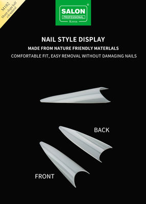 Consigli di unghie naturali di forma affilata Mezza copertura Acrilico Unghie finte per il DIY Nail Art Salon 500pcs/Box