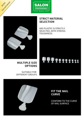 Colore naturale False Toenails Set Full Cover Acrilico Toes Unghie Per Salon-Finish Nail Art