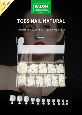 Colore naturale False Toenails Set Full Cover Acrilico Toes Unghie Per Salon-Finish Nail Art
