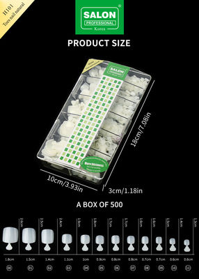 Colore naturale False Toenails Set Full Cover Acrilico Toes Unghie Per Salon-Finish Nail Art