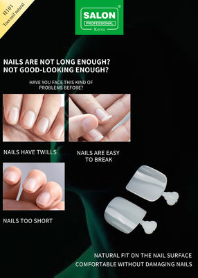 Colore naturale False Toenails Set Full Cover Acrilico Toes Unghie Per Salon-Finish Nail Art