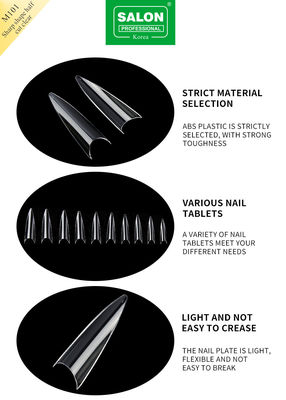 Forma affilata Mezza copertura Finger Nail Art Bellezza per il disegno di estensione delle unghie