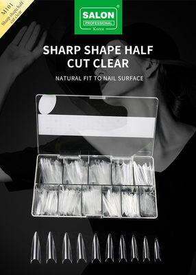 Forma affilata Mezza copertura Finger Nail Art Bellezza per il disegno di estensione delle unghie