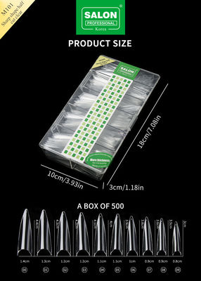 Forma affilata Mezza copertura Finger Nail Art Bellezza per il disegno di estensione delle unghie