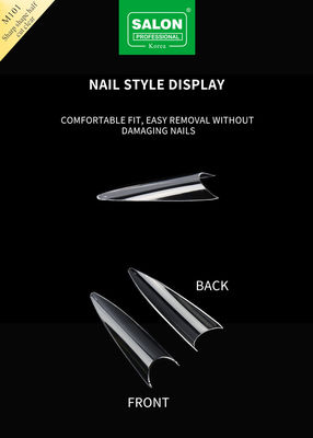 Forma affilata Mezza copertura Finger Nail Art Bellezza per il disegno di estensione delle unghie