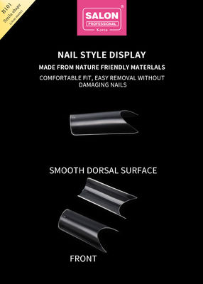 Unghie artificiali ABS colore chiaro 500 pezzi facile applicazione unghie false per saloni di nail art